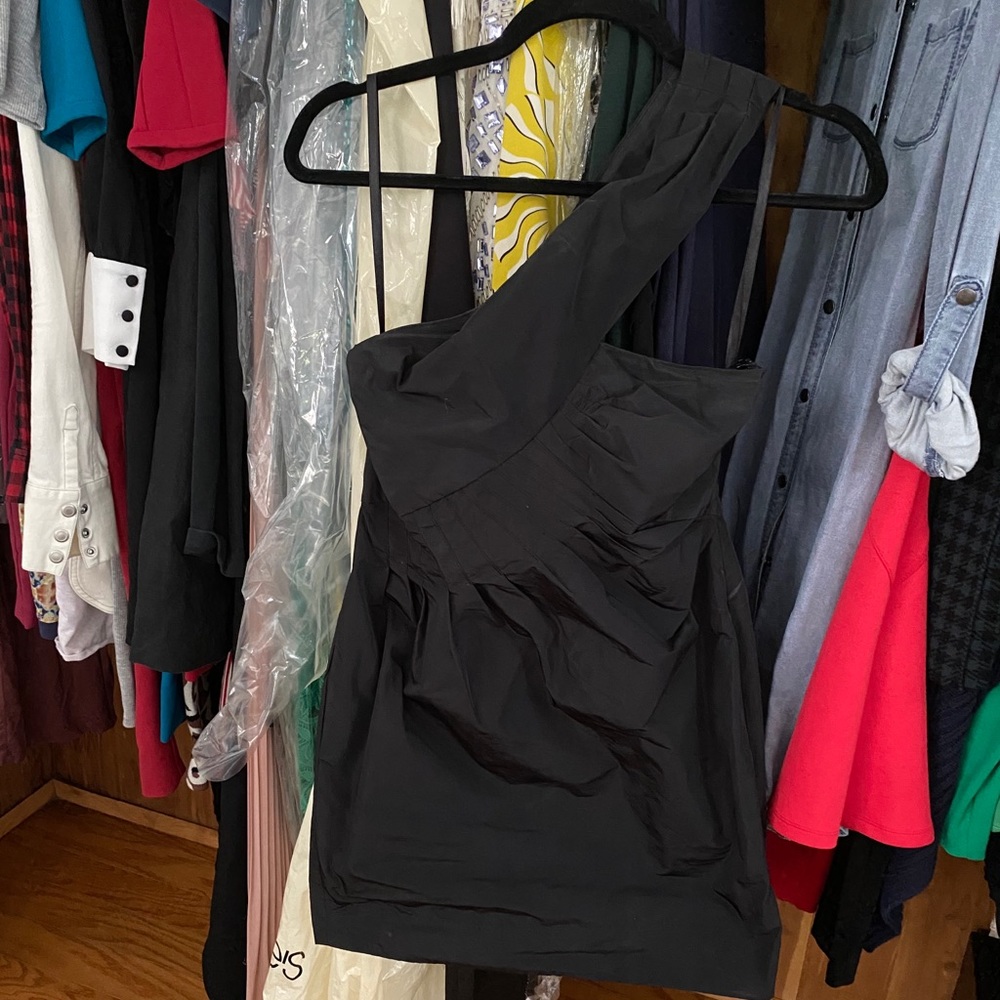 BCBG Black Asymmetrical Minidress